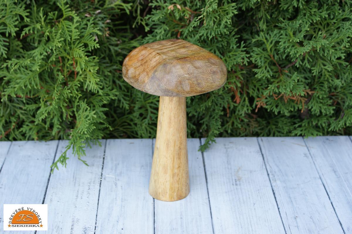 Figurka houba mangové dřevo 20 cm