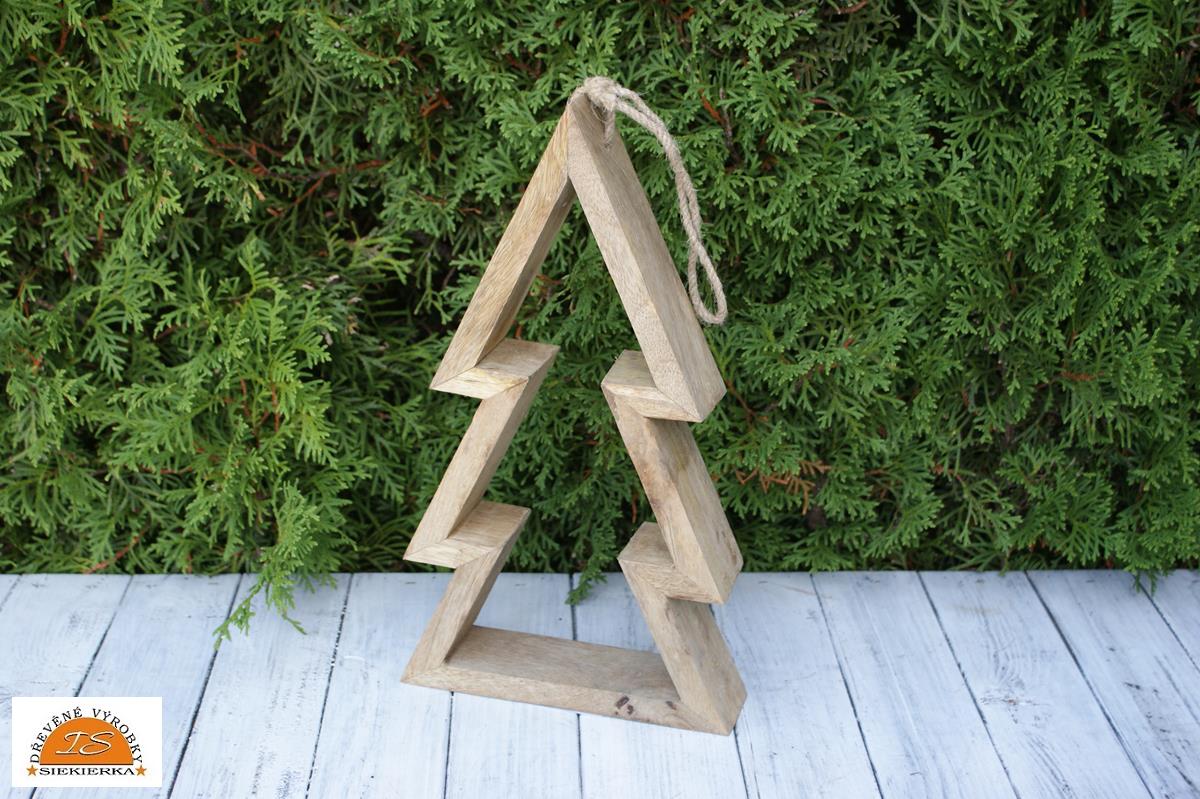 Dekorativní dřevěný vánoční stromeček 35 cm