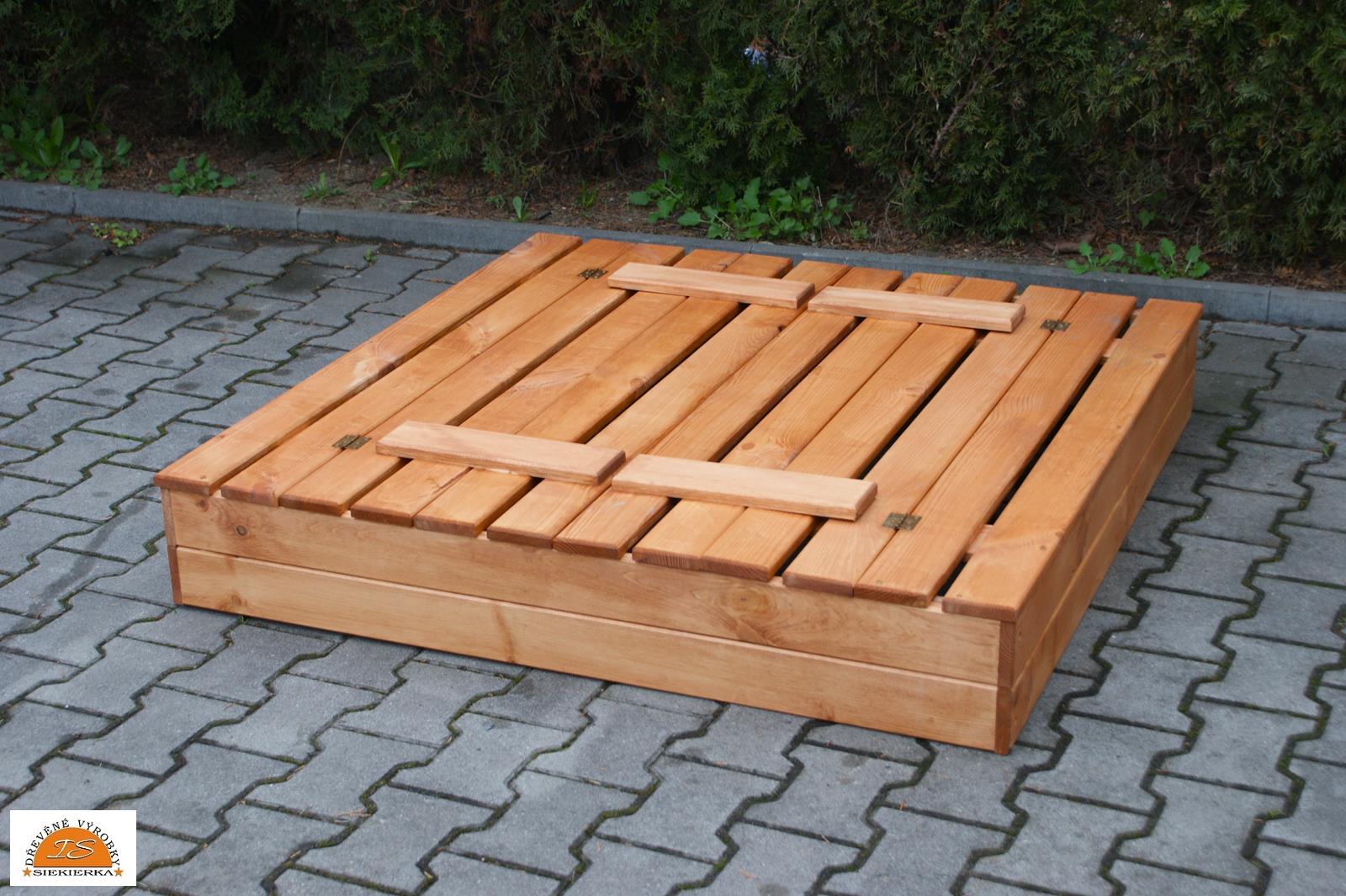 Dřevěné pískoviště s krytem 1,20 m x 1,20 m 