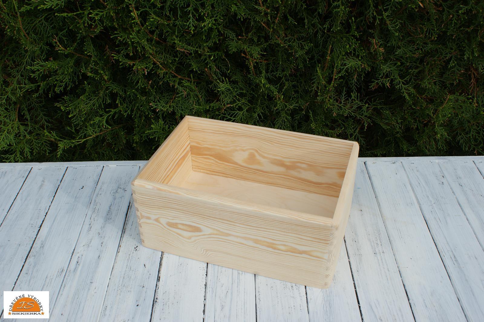 Box 30 cm x 20 cm x 14 cm bez víka, bez rukojeti     