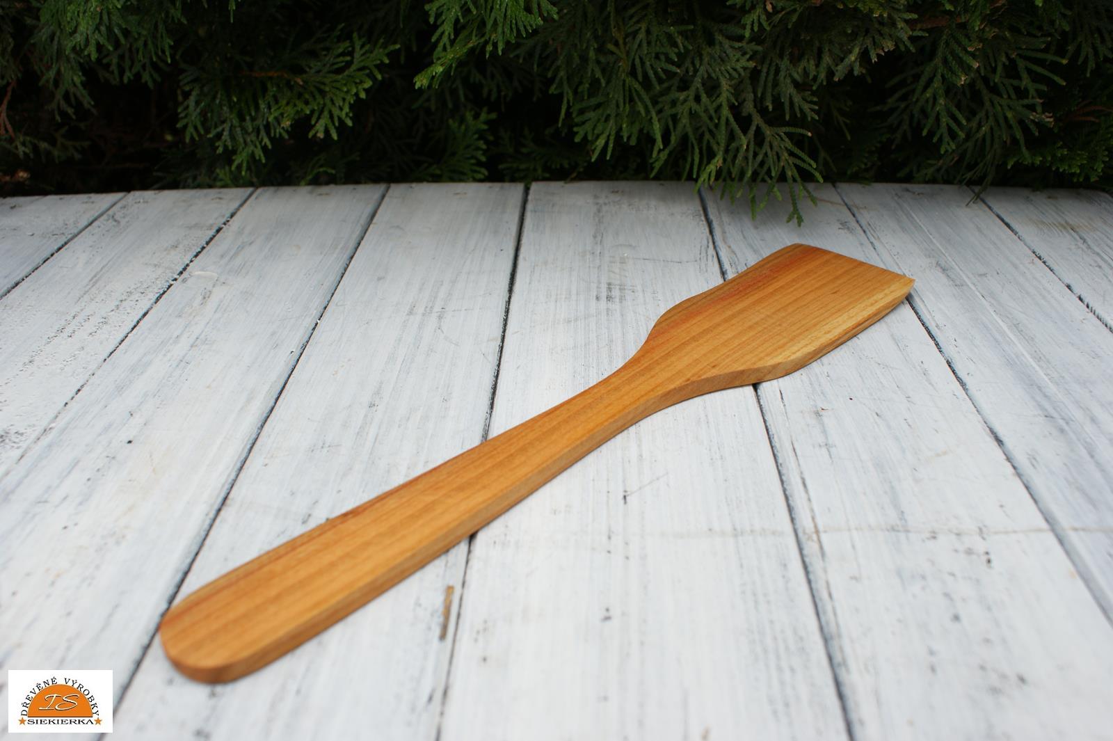 Dřevěná obracečka, masivní dřevo, délka 30 cm 