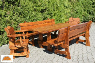 Masivní zahradní nábytek, židle s područkami