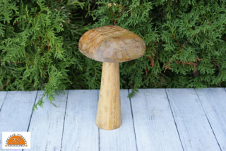Figurka houba mangové dřevo 20 cm